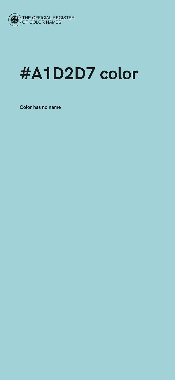 #A1D2D7 color image