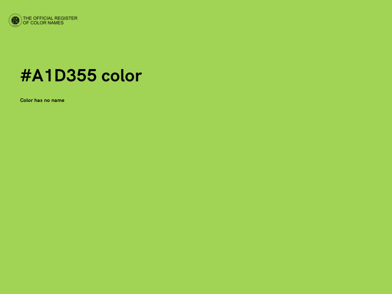 #A1D355 color image