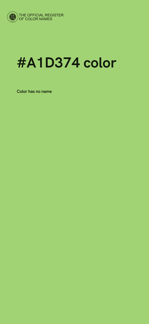 #A1D374 color image