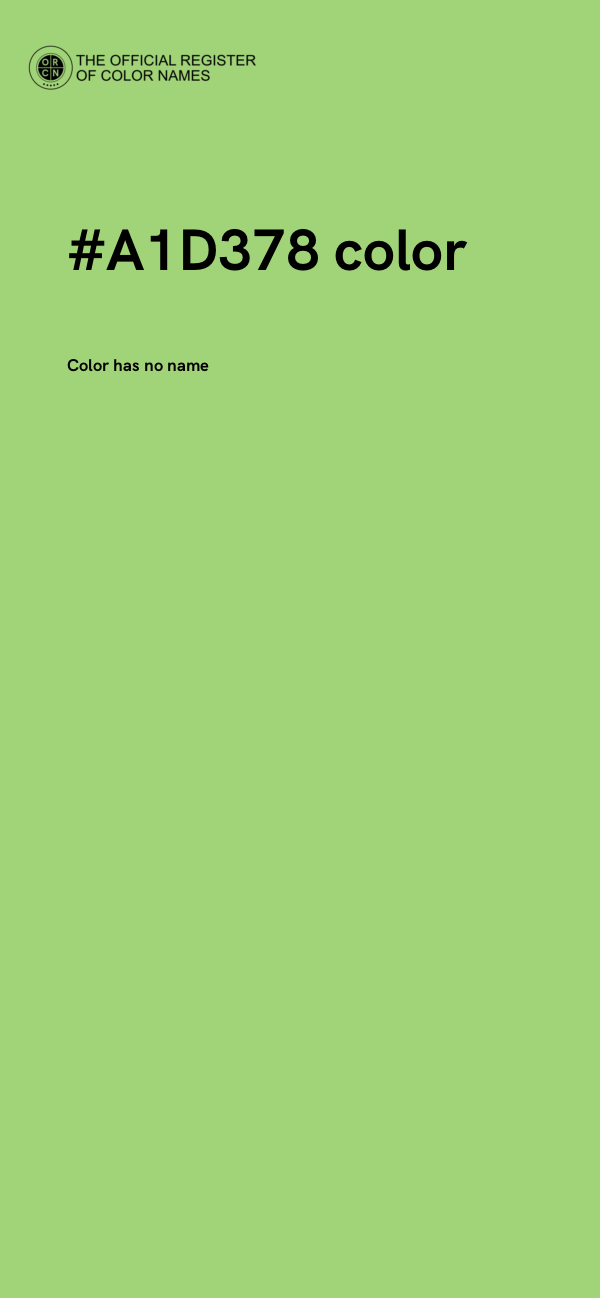 #A1D378 color image