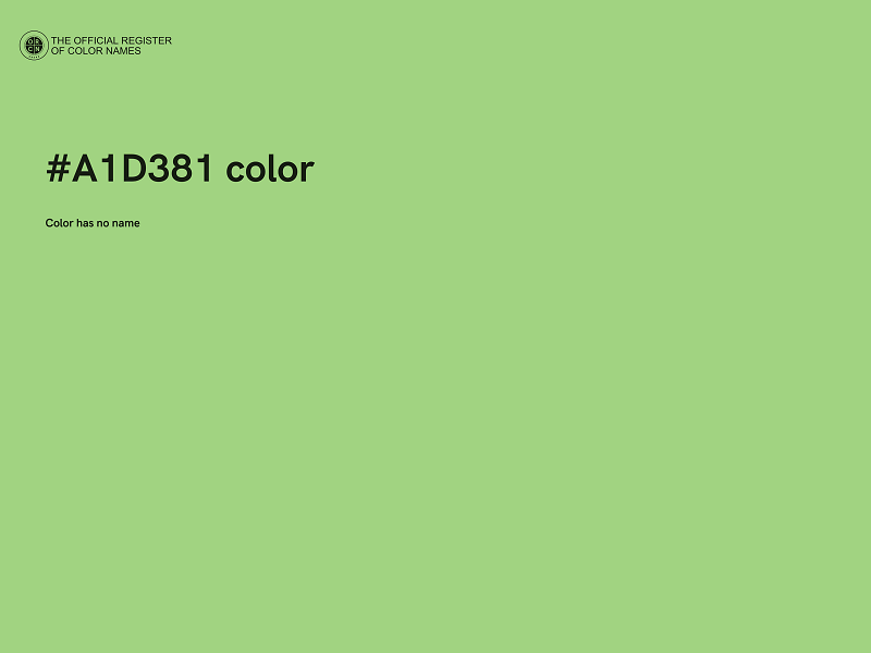 #A1D381 color image