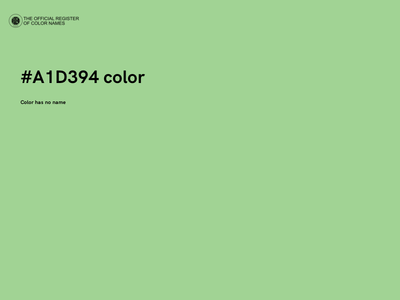 #A1D394 color image
