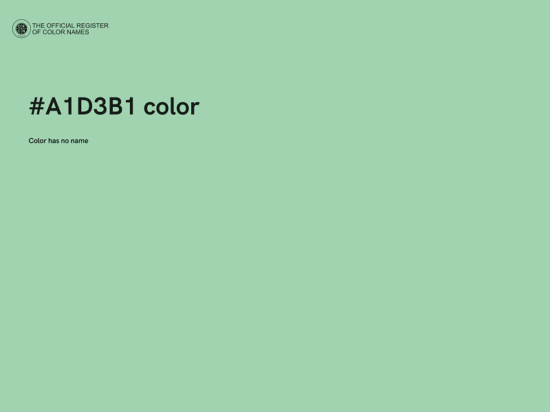 #A1D3B1 color image