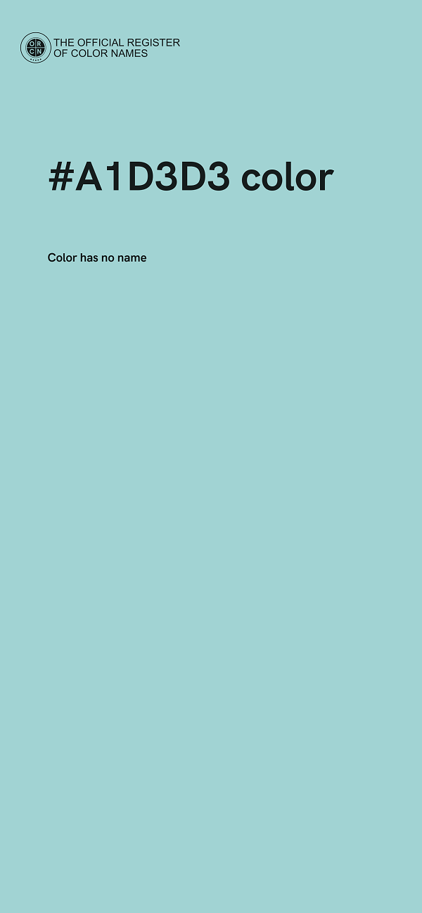 #A1D3D3 color image