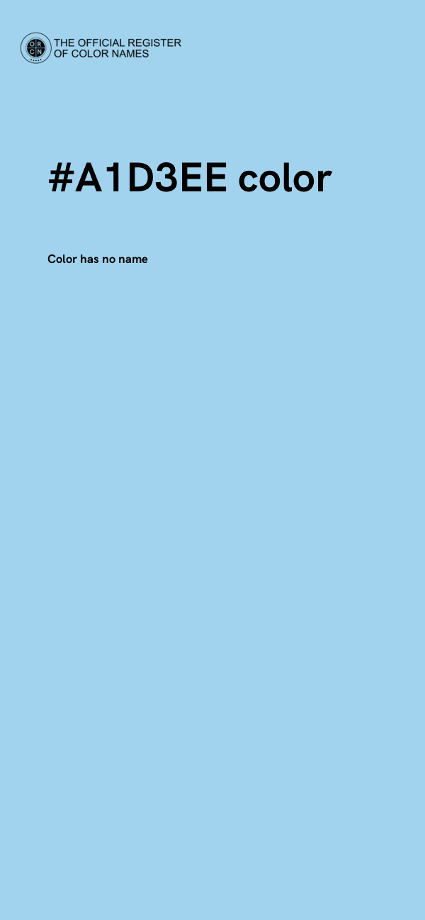 #A1D3EE color image