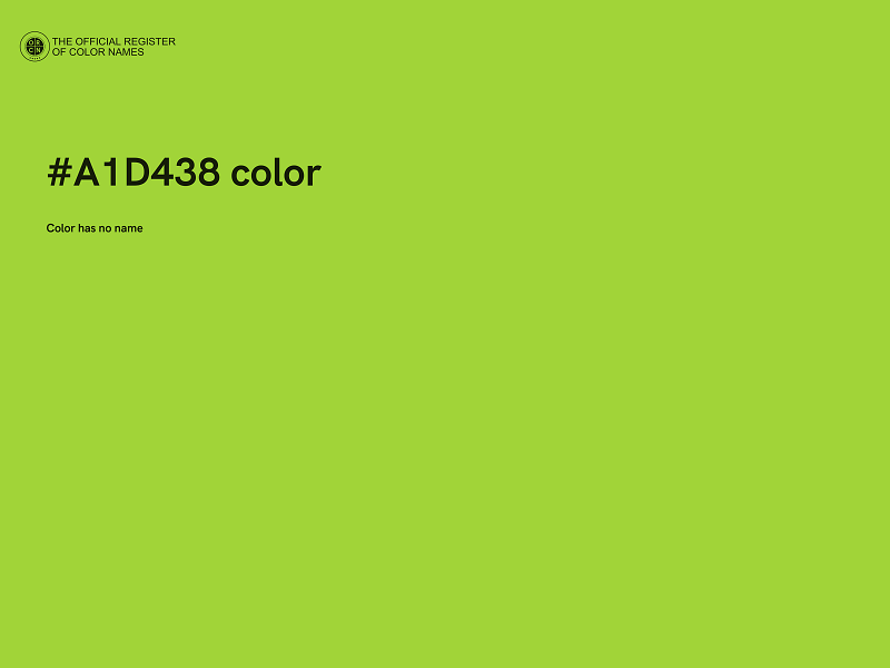 #A1D438 color image