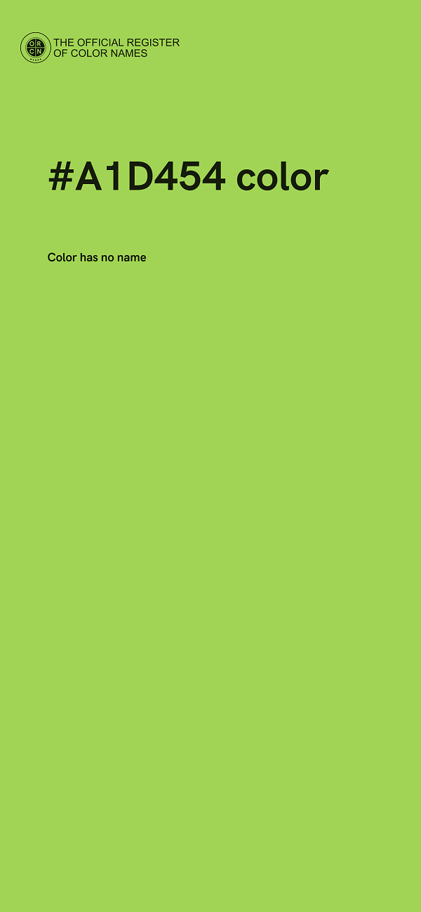#A1D454 color image