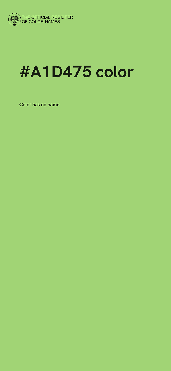 #A1D475 color image