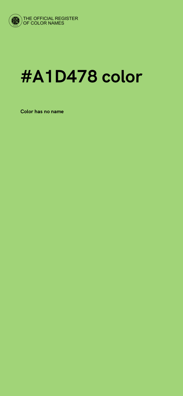#A1D478 color image