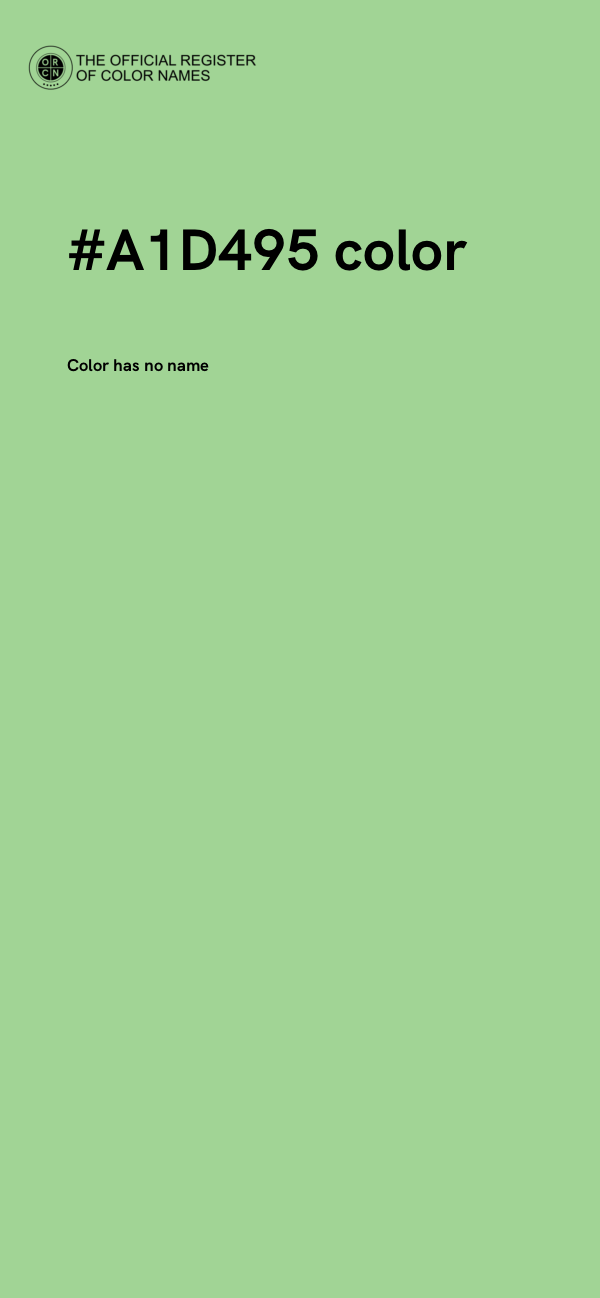 #A1D495 color image