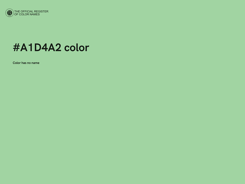#A1D4A2 color image