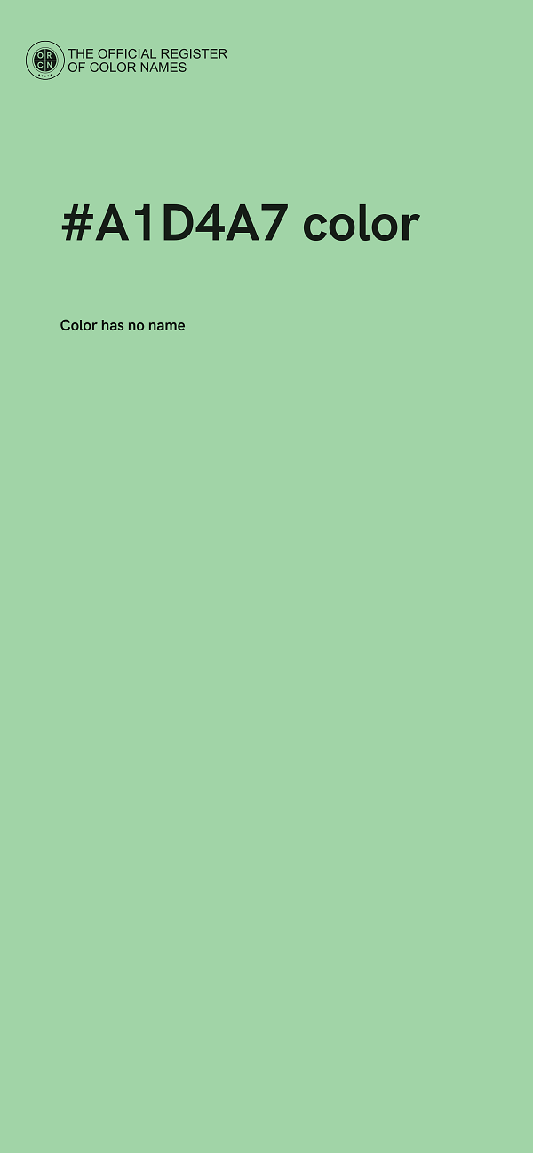 #A1D4A7 color image