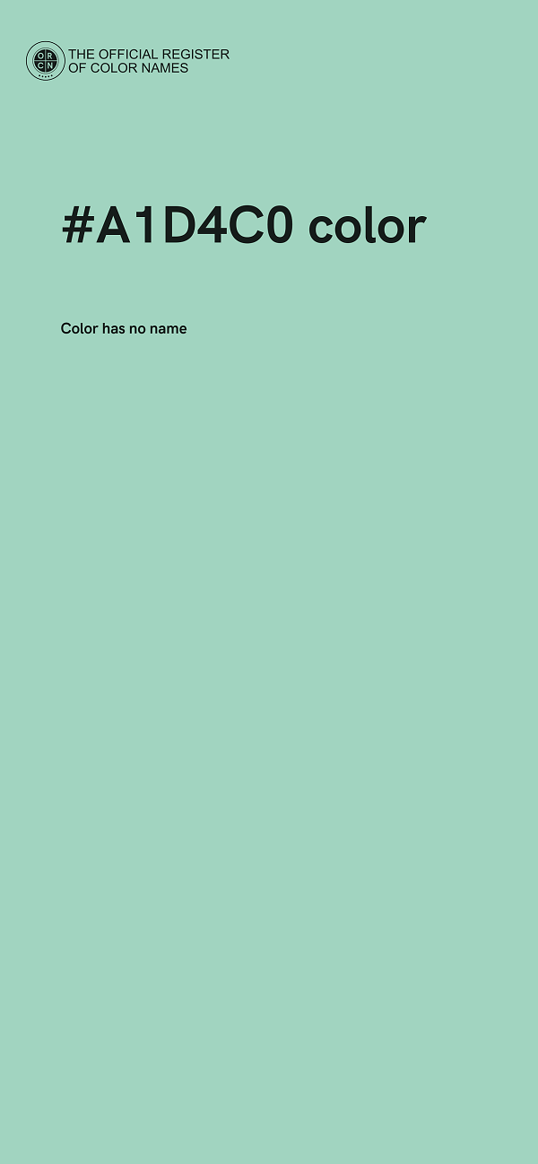 #A1D4C0 color image