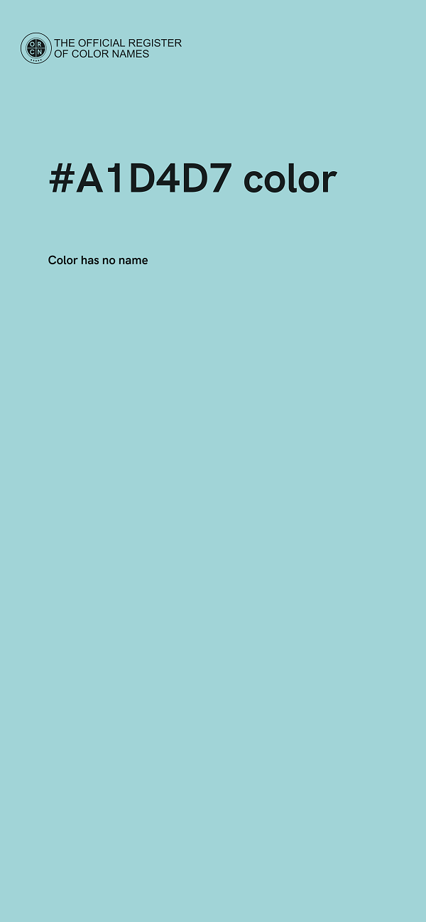 #A1D4D7 color image