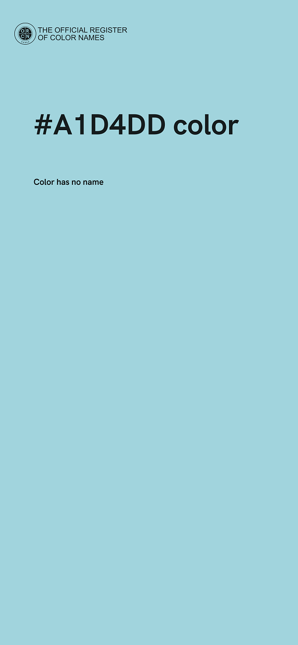 #A1D4DD color image