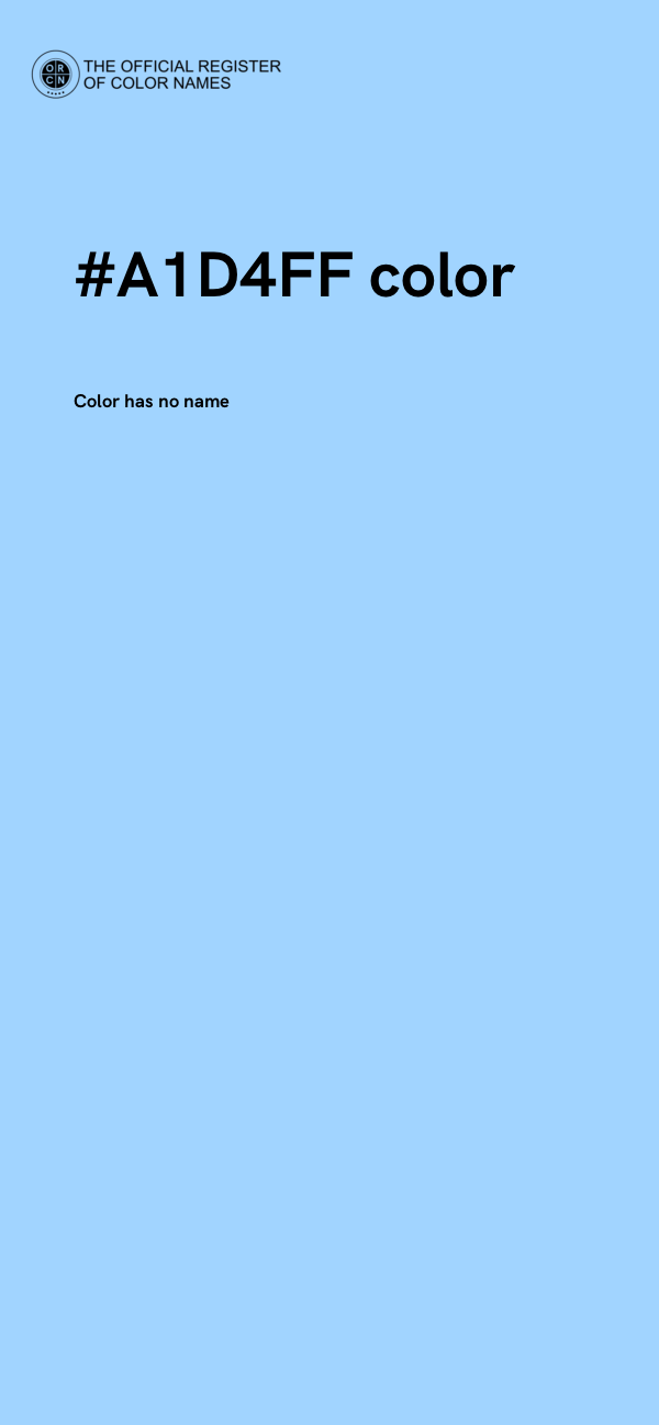 #A1D4FF color image