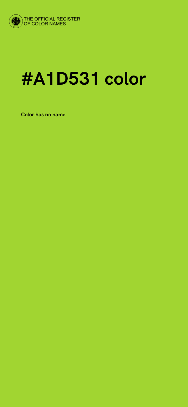 #A1D531 color image