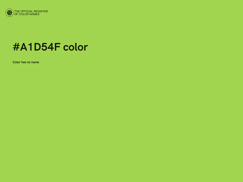 #A1D54F color image