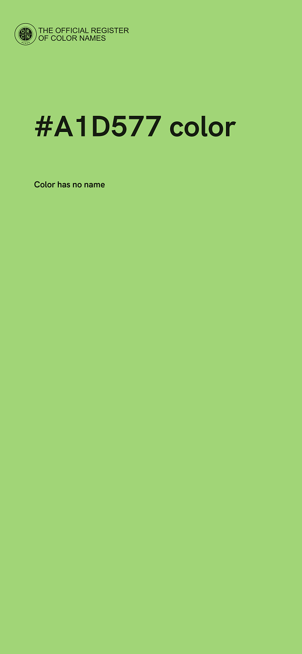 #A1D577 color image