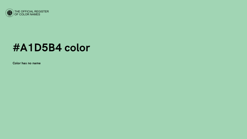 #A1D5B4 color image