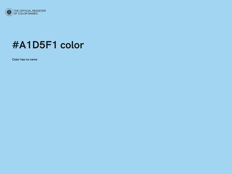 #A1D5F1 color image