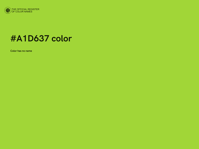 #A1D637 color image