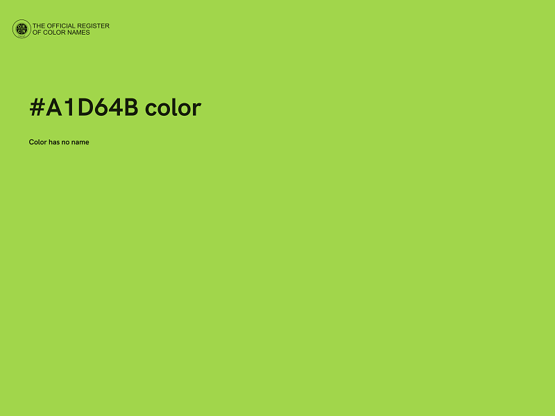 #A1D64B color image