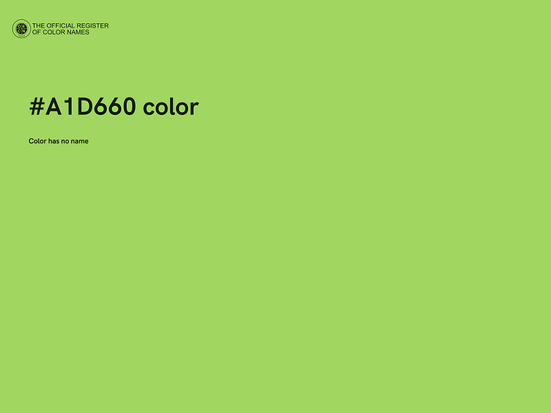 #A1D660 color image