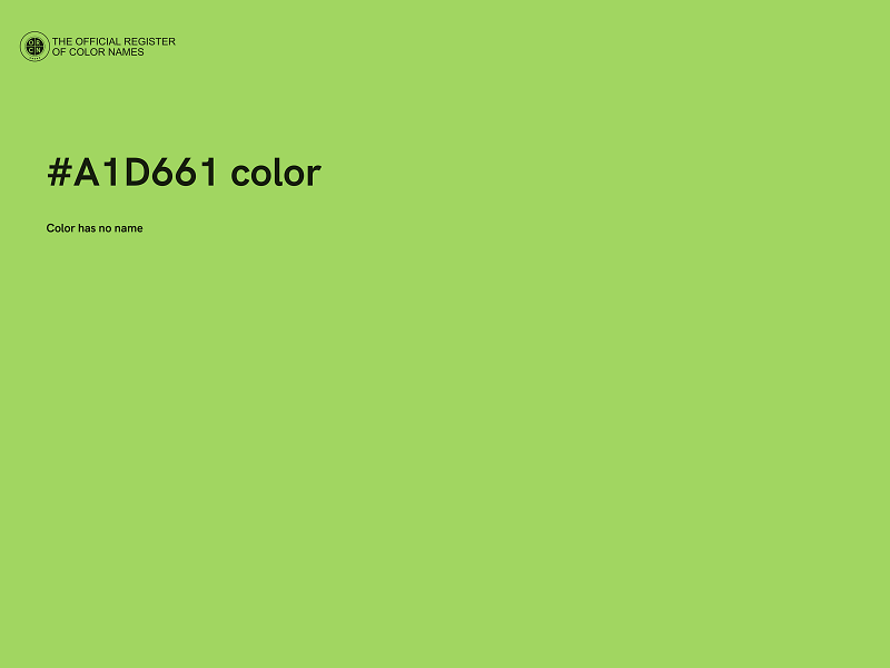 #A1D661 color image