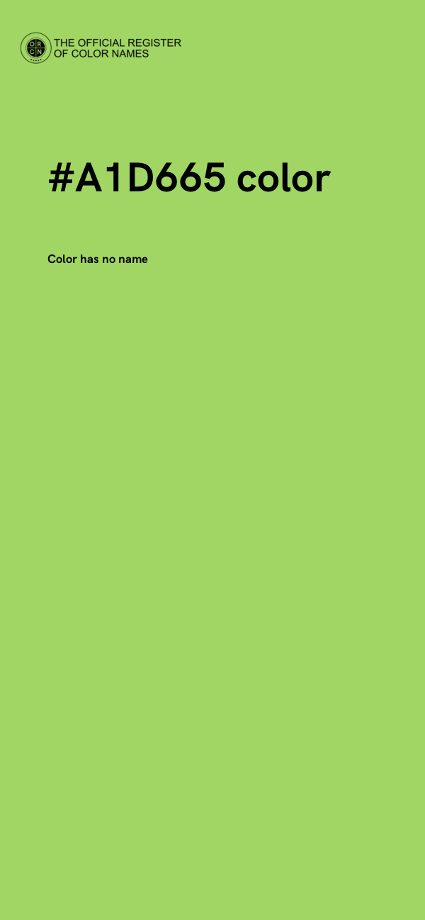 #A1D665 color image