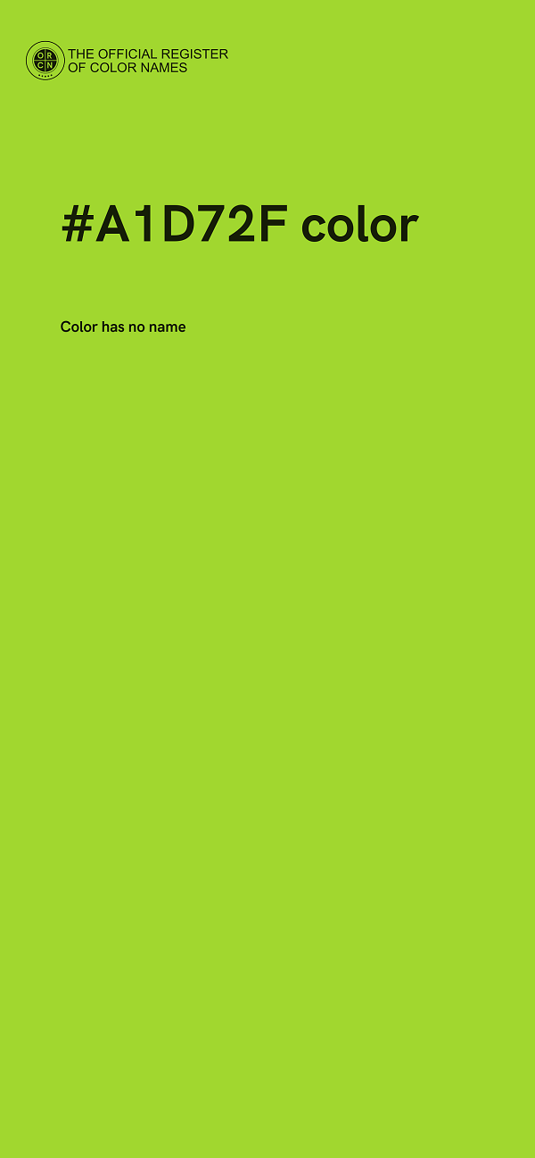 #A1D72F color image