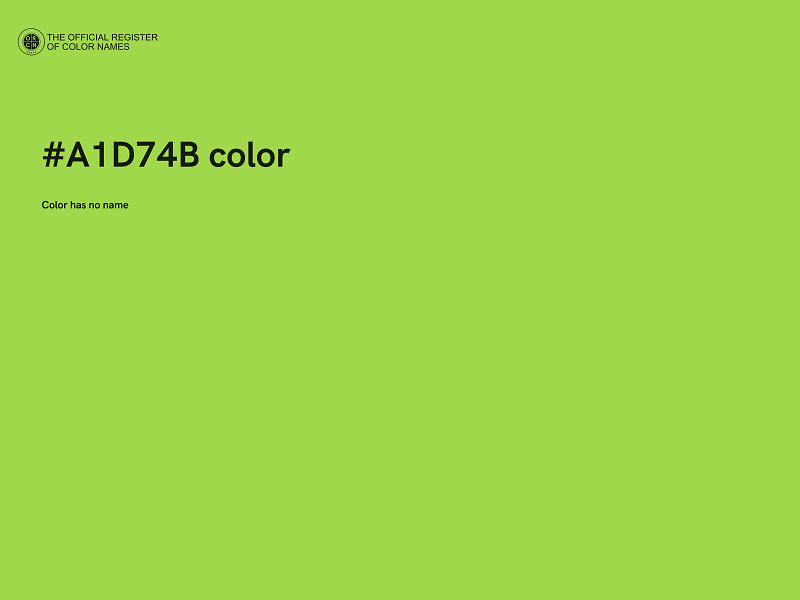 #A1D74B color image