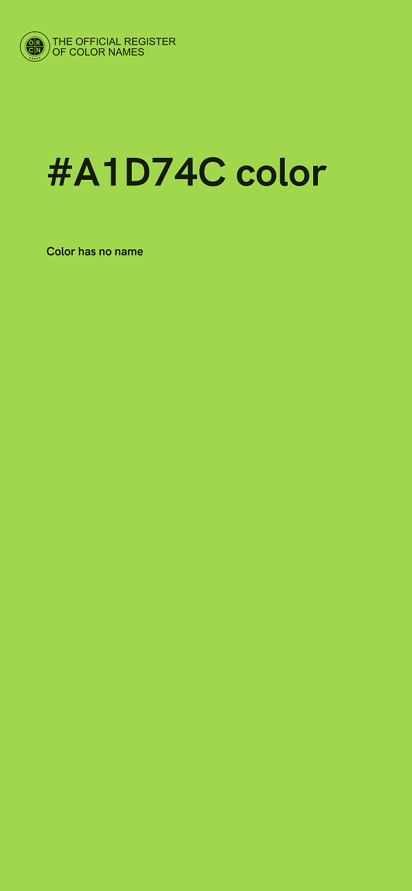 #A1D74C color image