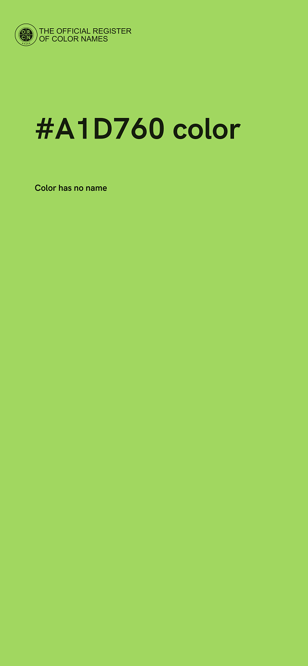 #A1D760 color image