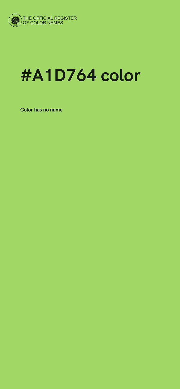 #A1D764 color image