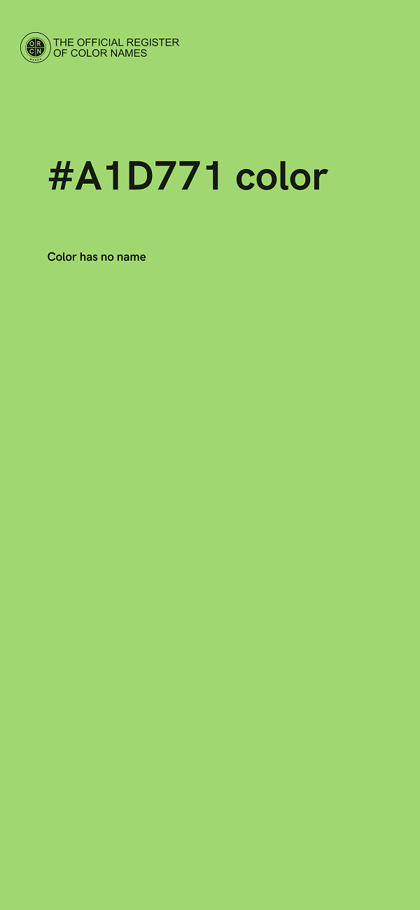 #A1D771 color image