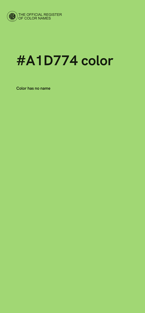 #A1D774 color image