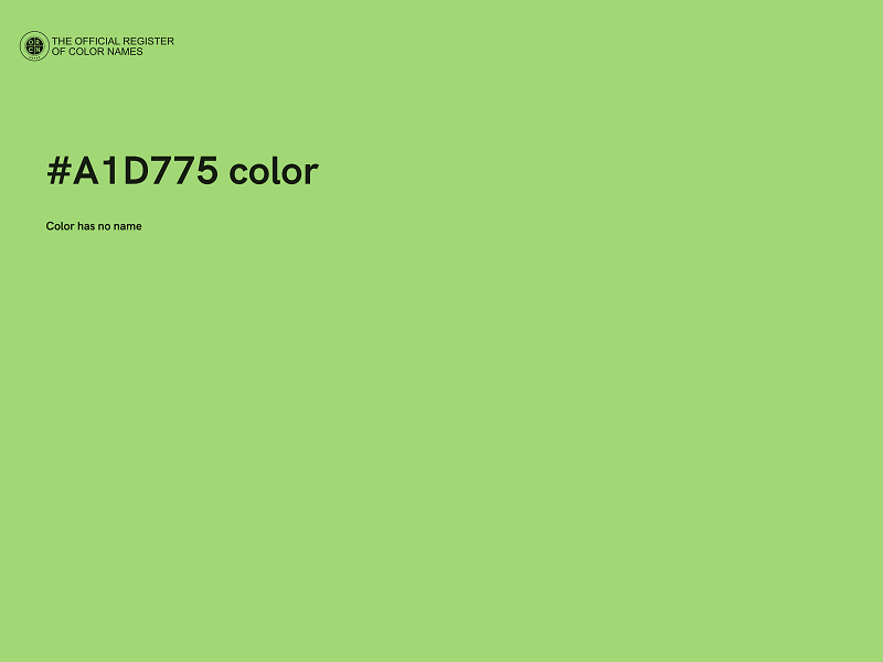 #A1D775 color image