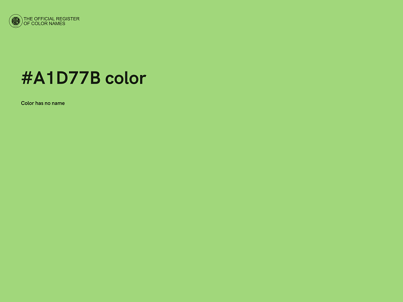 #A1D77B color image