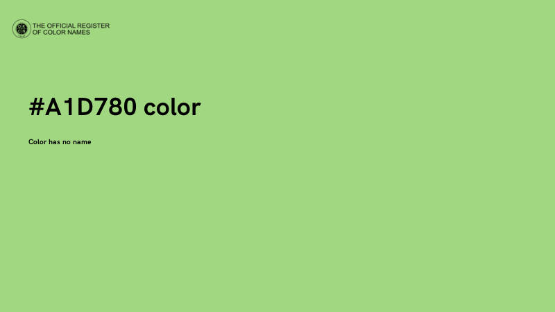#A1D780 color image
