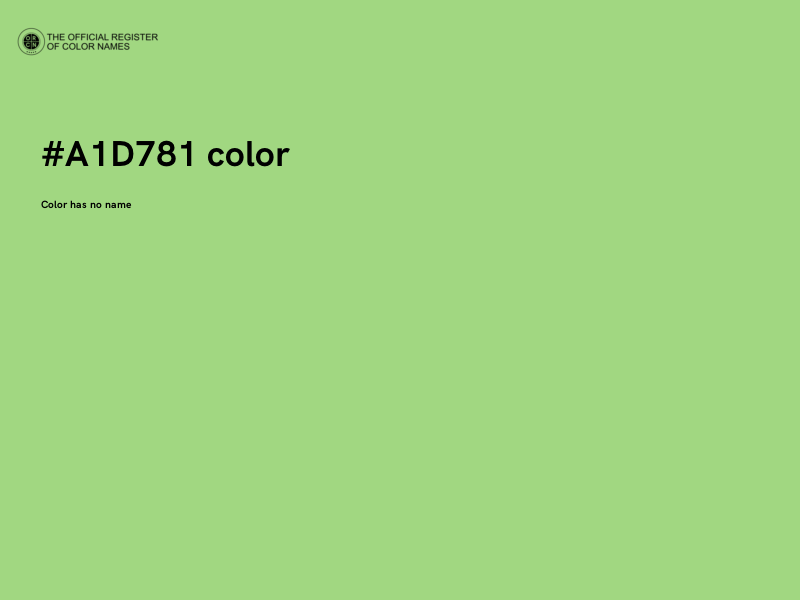#A1D781 color image