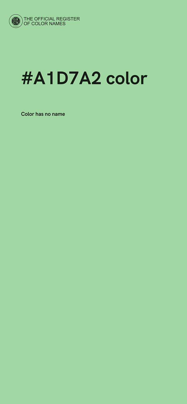 #A1D7A2 color image