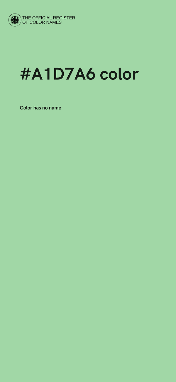 #A1D7A6 color image