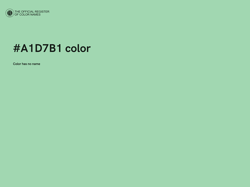 #A1D7B1 color image