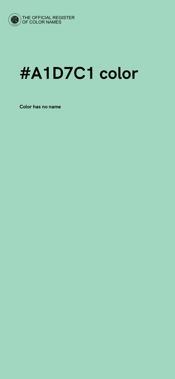 #A1D7C1 color image