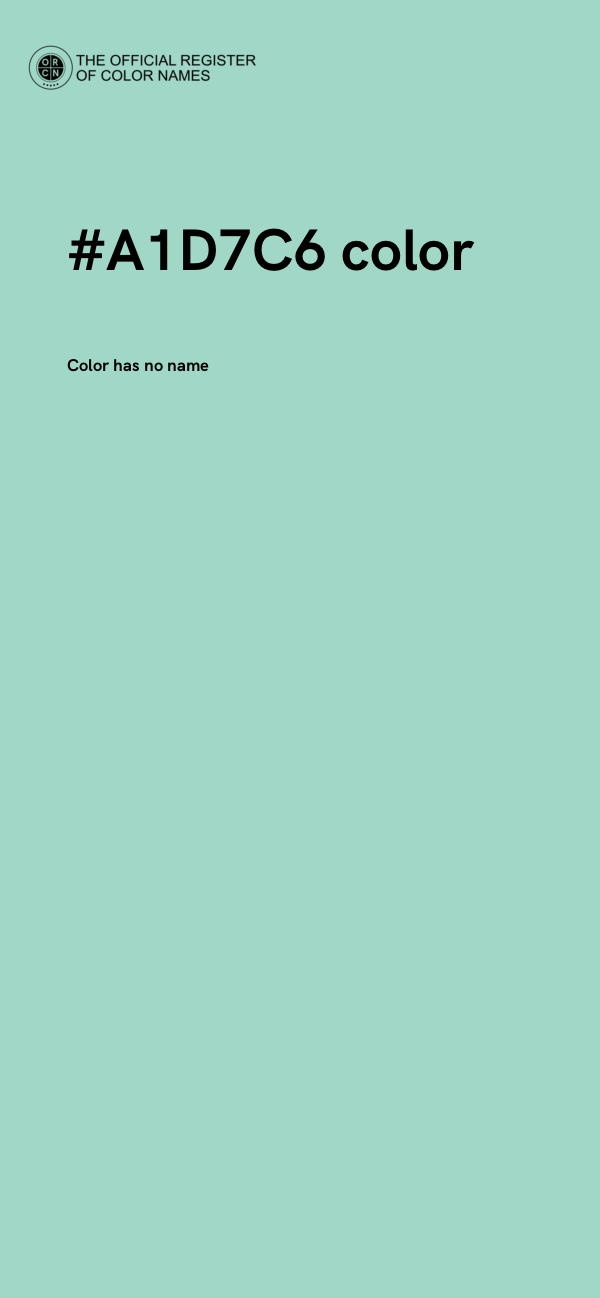 #A1D7C6 color image