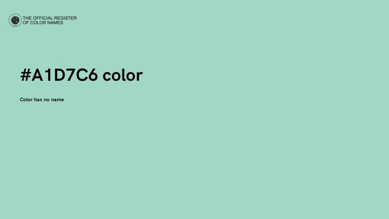 #A1D7C6 color image