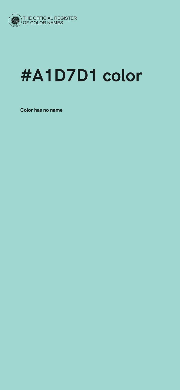 #A1D7D1 color image