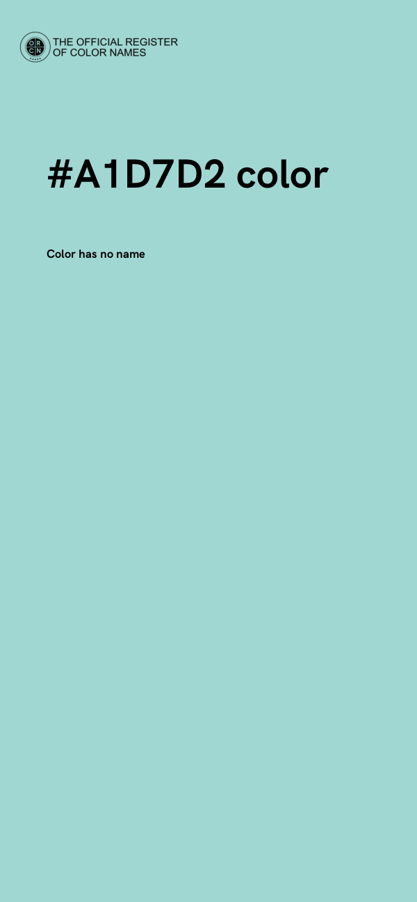 #A1D7D2 color image