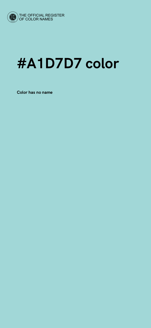 #A1D7D7 color image